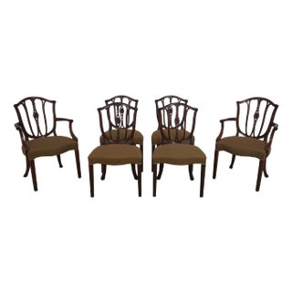 Set of 6 Mahogany Hepplewhite Style Dining Chairs For Sale