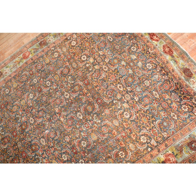 Early 20th Century Antique Persian Bidjar Accent Rug - 4'10" x 6'9" For Sale - Image 5 of 12