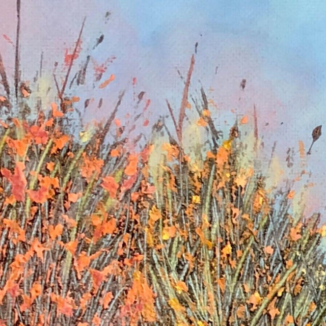 This beautiful contemporary landscape painting is 12" x 12" and is titled "Peaceful Harmony." It depicts a lush and...