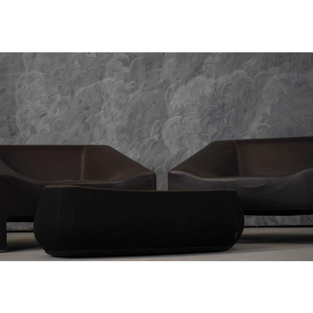 Malmo Lounge Chairs and Fjord Ottoman in Leather by Patricia Urquiola for Moroso, Italy, 2000s, Set of 3 For Sale - Image 10 of 18