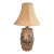1980s Ethan Allen Crock Table Lamp With Deer Motif and Shade For Sale
