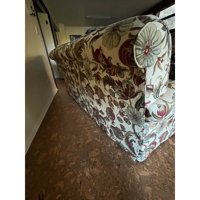 Coraggio Tight Back, Three Cushion Sofa Covered With Coraggio Damask in 18th Century Inspired Pattern For Sale - Image 9 of 9