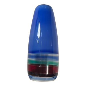 Mid 20th Century Murano Glass Sigaro Blue Pendant Design by Massimo Vignelli by Venini 1956