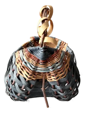 Vintage Handmade Buttocks Basket