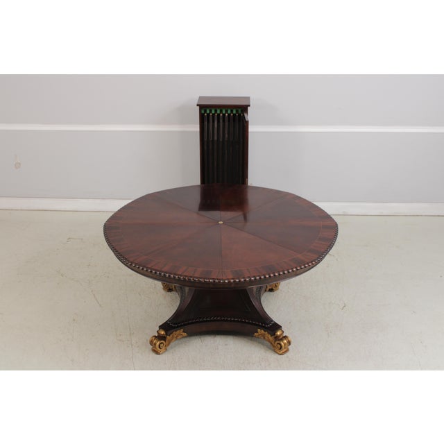 Age: Approx: 30 Years Old Details: Empire Design Fine Carved Details High Quality Construction Large Impressive Table Gold...
