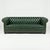 Emerald Green Leather Double-Sided Chesterfield Sofa For Sale - Image 4 of 5