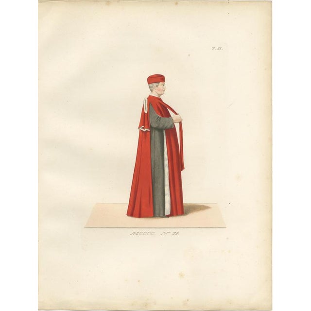 Gold Paul Mercuri, Medieval Knights, Clergy & Nobles, 1845, Lithograph, Set of 10 For Sale - Image 8 of 14
