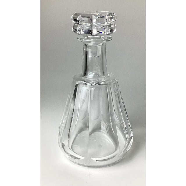 Vintage Baccarat Harcourt Talleyrand Decanter With Cut Stopper. Great modern pattern. Edged marking on bottom. Nice size....