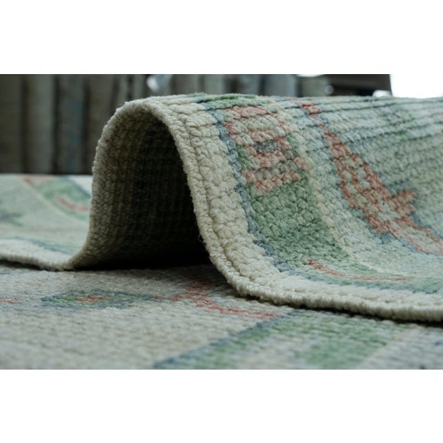 Green Turkish Oushak Runner Rug 2'10" x 29'1" #17557 For Sale - Image 8 of 8