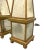 Glass Vintage Italian Antiqued Mirrored Obelisk Lamps With Shades For Sale - Image 7 of 11