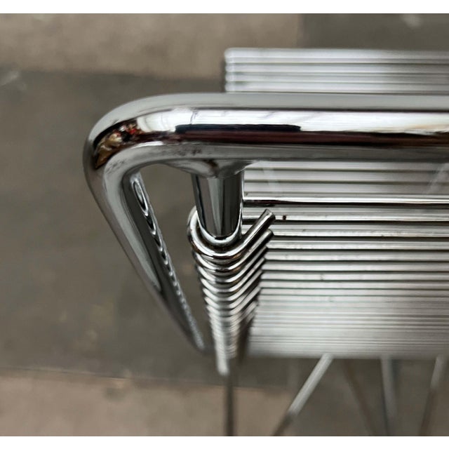 1980s Postmodern German Kreuzschwinger Kitchen Barstool by Till Behrens for Meyer Stahlmöbel, 1980s For Sale - Image 5 of 18