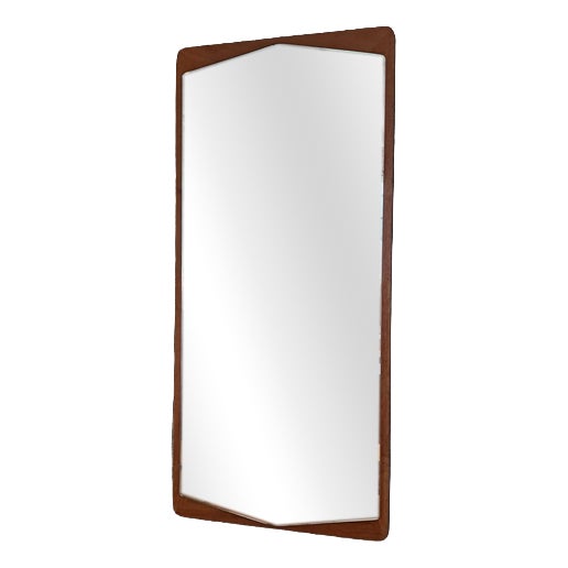 Vintage Danish Teak Mirror, 1960s For Sale