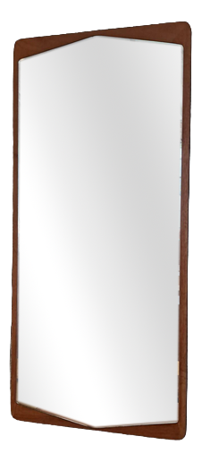 Vintage Danish Teak Mirror, 1960s