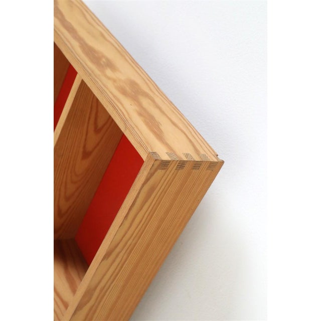 Mid-Century Modern Danish Maritime Pine Wall Shelf with Mirror, 1970s For Sale - Image 4 of 8