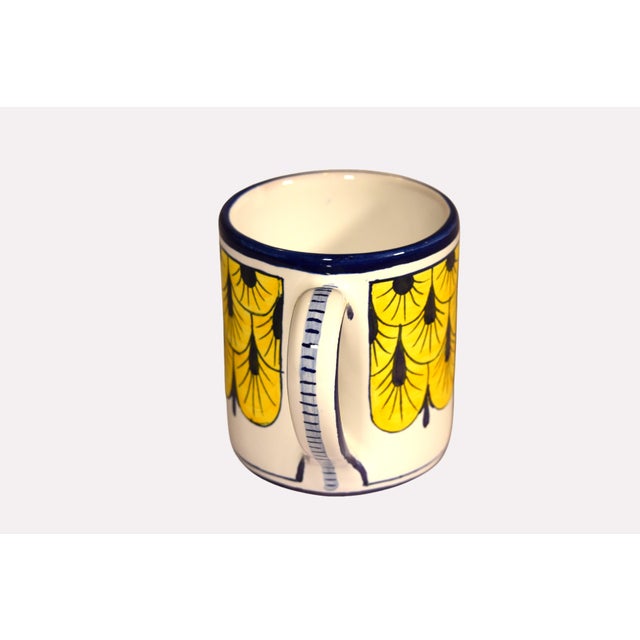 Italian Stratificata Coffee & Tea Mug | Hand-Painted Italian Mug From Deruta For Sale - Image 3 of 5