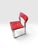 Red Vintage 1970s Red Perforated Mesh & Chrome Stacking Dining Chairs – Set of 3 For Sale - Image 8 of 10