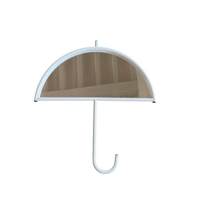 Metal Postmodern Umbrella Shaped Wall Mirror,L'isola Che Non C'è, Italy 1980s For Sale - Image 7 of 9