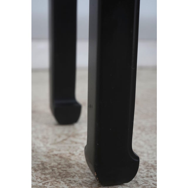 Wood Chinese Black & Gold Decorated Console Table For Sale - Image 7 of 14