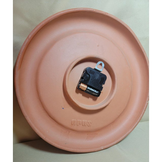 1990s 1990s Opus Terra Cotta Outdoor Clock and Thermometer For Sale - Image 5 of 7