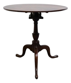 Vintage Antique Solid Mahogany Traditional Style 41" Round Tilt-Top Accent Table