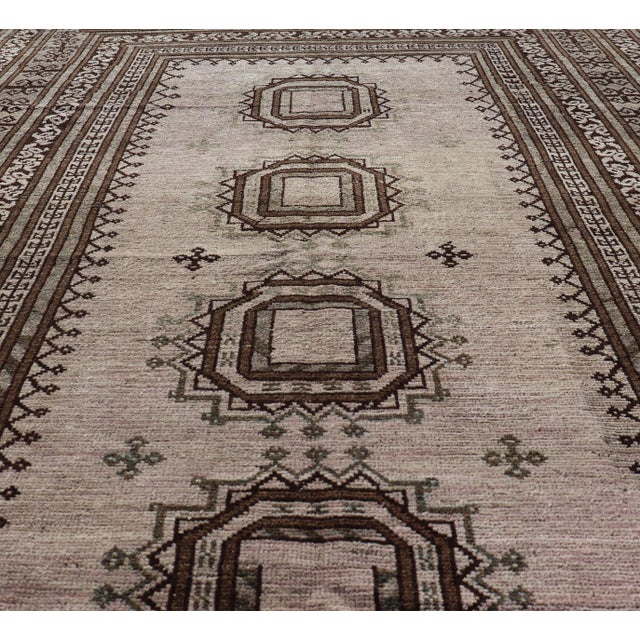 Antique Baluch Tribal Rug With All-Over Geometric Diamond Medallion Design 4'2 X 6'9 For Sale In Atlanta - Image 6 of 10