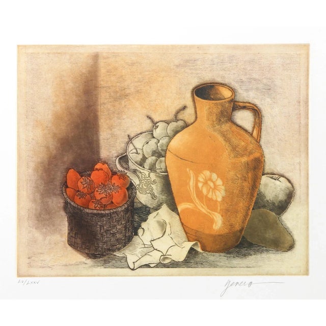 Modern Miguel Herrera, Still Life With Strawberries, Etching and Aquatint For Sale - Image 3 of 3