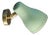 Mid-Century Modern Brass and Green Adjustable Wall Lamp, 1950s For Sale