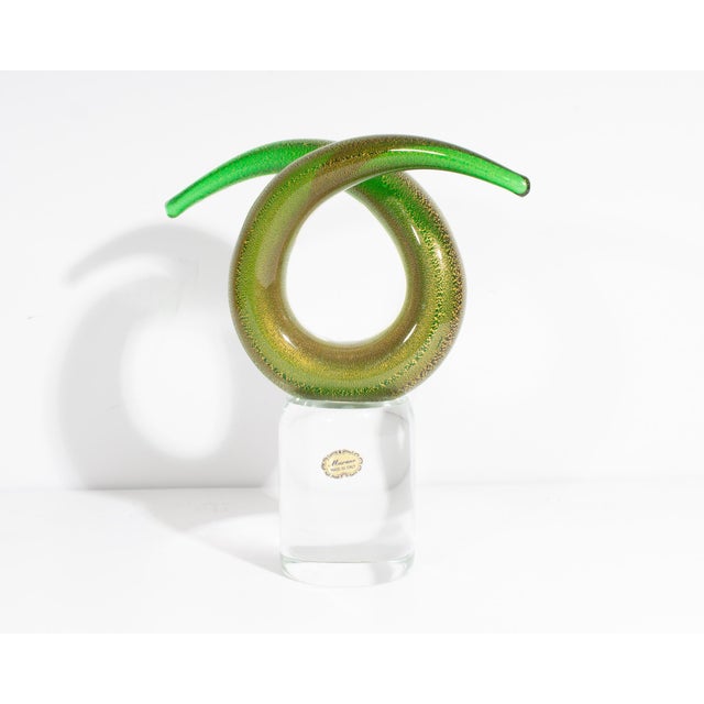 Murano Murano Italy Glass Twist Sculpture For Sale - Image 4 of 10