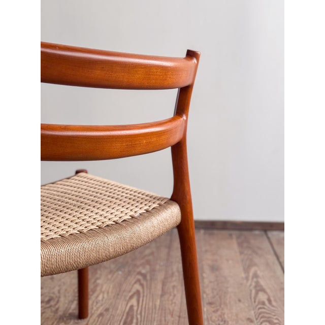 Vintage Model 84 Teak Dining Chairs by Niels O. Møller for J.L. Moller, Set of 2 For Sale - Image 9 of 15