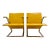 Pair of Poltrona Frau "Ravello" Armchair by Ricardo Antonio - in Yellow "Pelle Frau" Leather For Sale