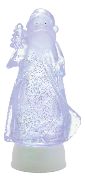 LED Santa Snow Globe 10"H