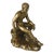 Seated Hermes or Mercury Resting Vintage Brass or Bronze Sculpture For Sale