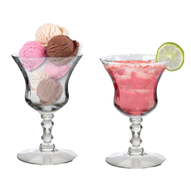 Mid 20th Century 1940s Cambridge Rose Point Stemware Set For Sale - Image 5 of 11