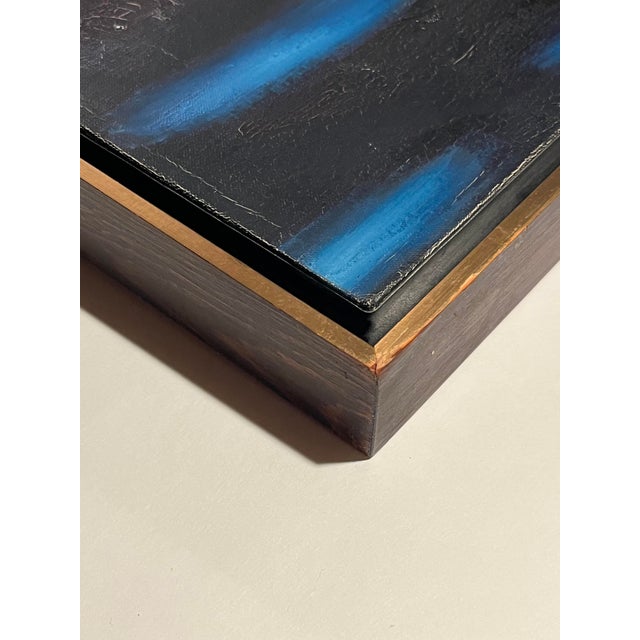 Wood 1970 Original Oil on Canvas Painting by Hungarian Artist Tamás Galambos For Sale - Image 7 of 9