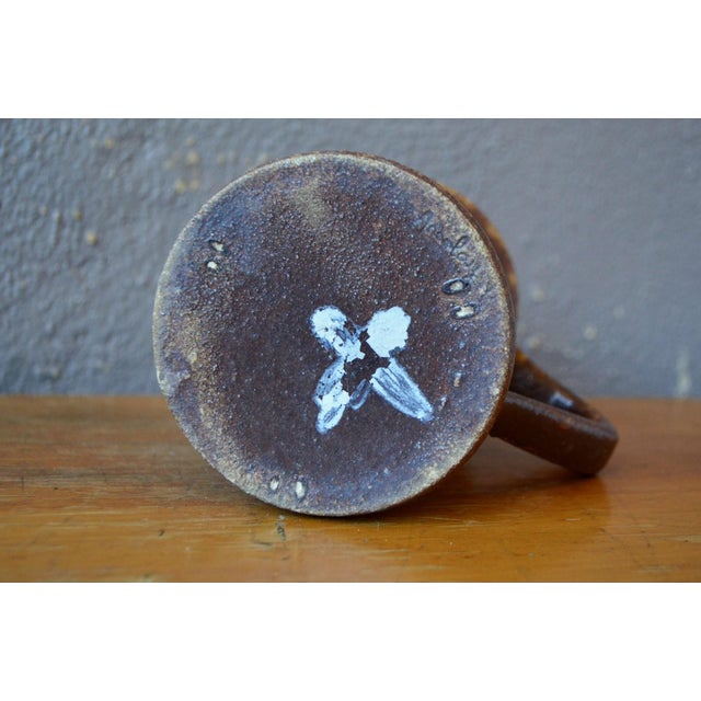 Brown Vintage Bohemian Glazed Stoneware Cutlery Tray from Accolay Ceramic, 1960s For Sale - Image 8 of 10