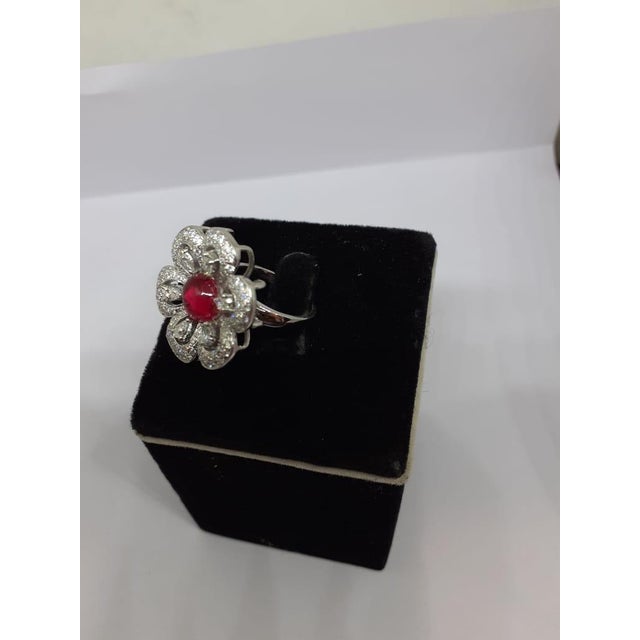 Early 21st Century Natural Diamond Ruby with 1.90 Carats Diamond & Ruby 3.50 Carats in 18k Gold For Sale - Image 5 of 6