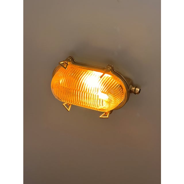 Athnes Solid Brass Wall Sconce – Handmade Nautical Outdoor Light For Sale - Image 4 of 6