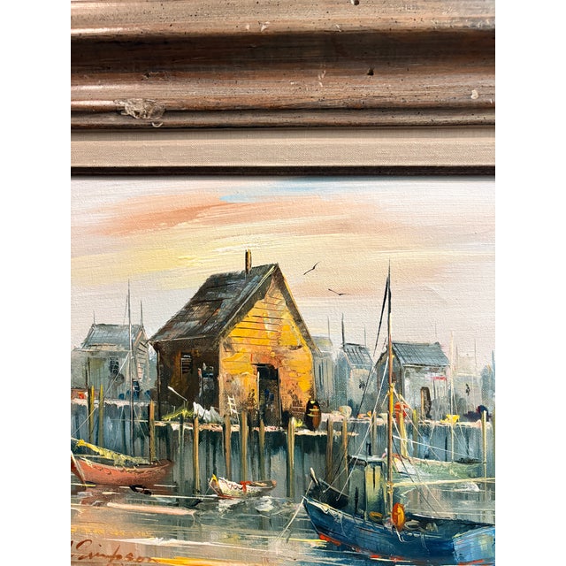 Mid-Century Modern 1970s Mid-Century Modern Alan Simpson Original Oil Painting in Mexico Wood Frame For Sale - Image 3 of 10