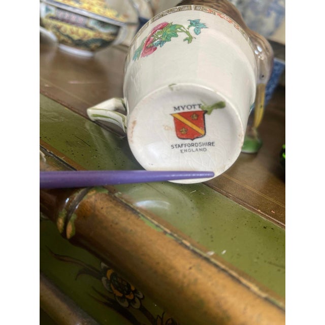 1930s Set of Four (4) Antique Myott Staffordshire Indian Tree Teacups For Sale - Image 9 of 9