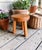 Brown Early 20th Century Primitive Pine Wood Milking Stool-Rustic Farmhouse-Plant Stand-Country-Cottage For Sale - Image 8 of 10