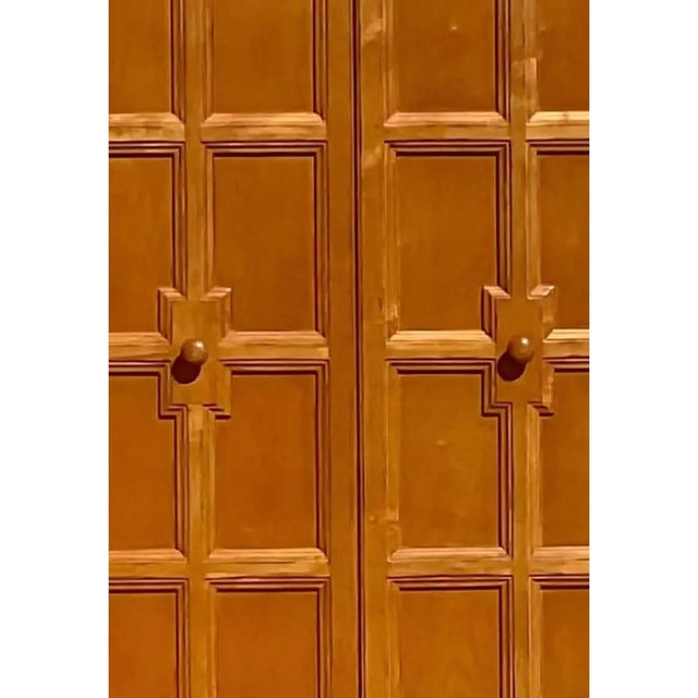 Vintage Drexel Pine Armoire Cabinet For Sale In West Palm - Image 6 of 13