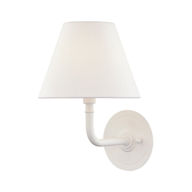 Transitional Hudson Valley Lighting Mark D. Sikes Signature No.1 1-Light Wall Sconce, Soft Off White For Sale - Image 3 of 3