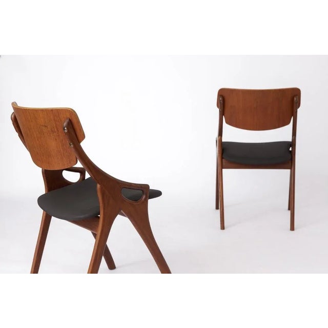 Set of Teak Chairs by Arne Hovmand Olsen for Mogens Kold, 1950s For Sale - Image 3 of 9