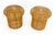 Pair of Mushroom Shape Wicker Side End Tables MINT