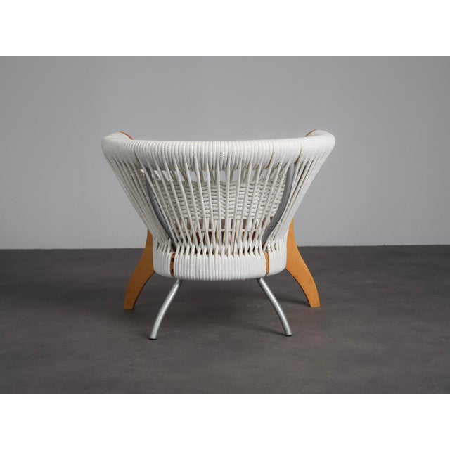 Driade Sculptural Rope and Leather Lounge Chair by Driade, Italy, 1996 For Sale - Image 4 of 11