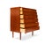 Danish Mid Century Modern Teak Tallboy Dresser 6 Drawer Chest Vintage 1960s For Sale - Image 4 of 7