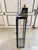 Mid-century, wall mounted, Asian-style metal and glass vitrine, with hand-painted pagoda style top. Marked "Made in Italy"...