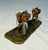 Antique 19th Century Mini Cold Painted Austrian Vienna Bronze Man 2 Camel Statue For Sale - Image 4 of 12