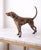 Modern Antique Brass Finish Metal Dog Sculpture For Sale - Image 3 of 8