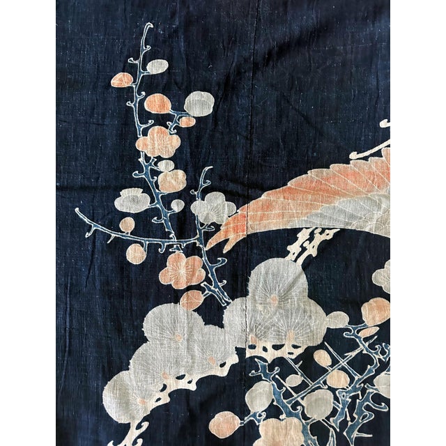 Antique Large Japanese Futon Cover with Resist Yuzen Dye For Sale - Image 11 of 18